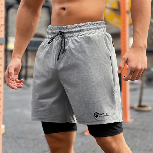 American Style Quick Drying Zippered Shorts For Men